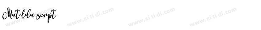 Matilda script字体转换